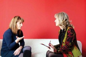 Life coach working with a client.